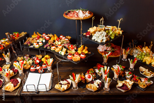 Photo of buffet table with snacks