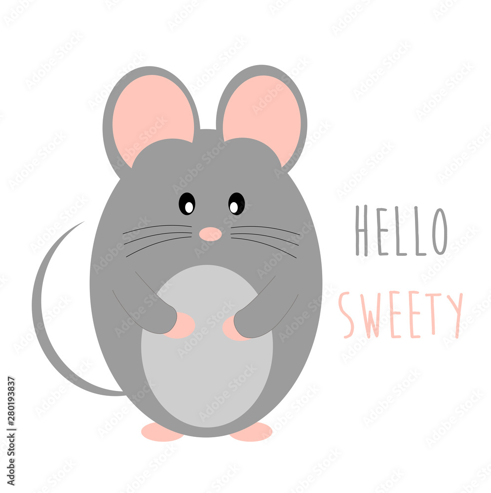 Baby Mouse Animal Cute Vector Illustration Stock Vector Adobe Stock Baby Mouse Animal Cute Vector Illustration Stock Vector Adobe Stock