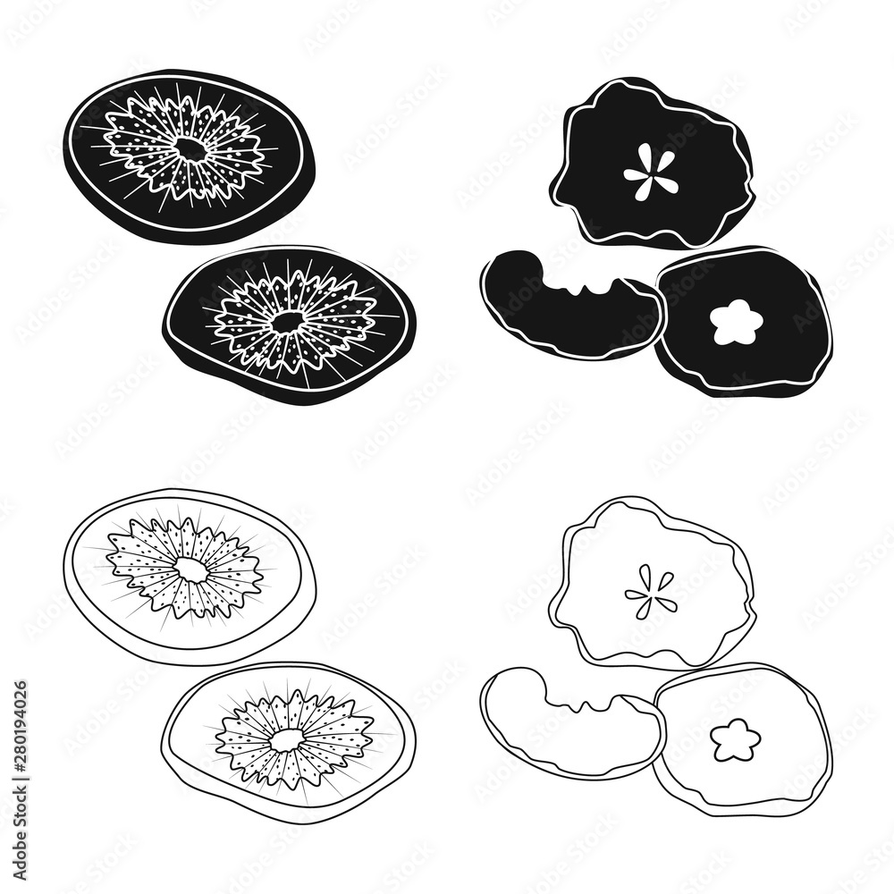 Vector illustration of food and raw icon. Set of food and nature stock vector illustration. Vector illustration of food and raw icon. Set of food and nature stock vector illustration.