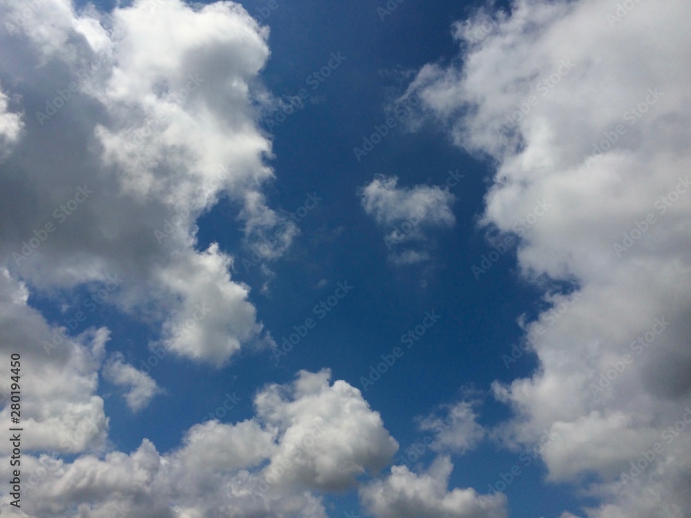 Fototapeta premium blue sky with white clouds