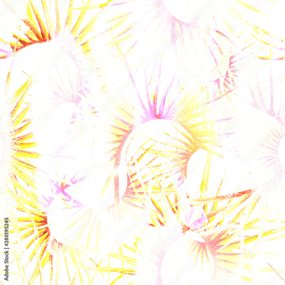 Obraz premium Tropical Pastel Seamless Pattern. Summer Jungle