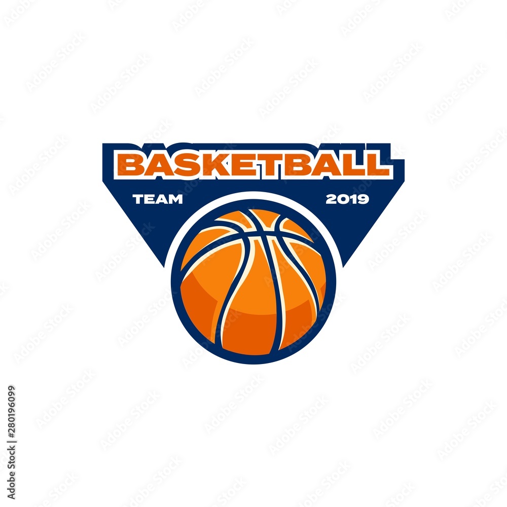 Basketball Club Emblem Badge Logo design template