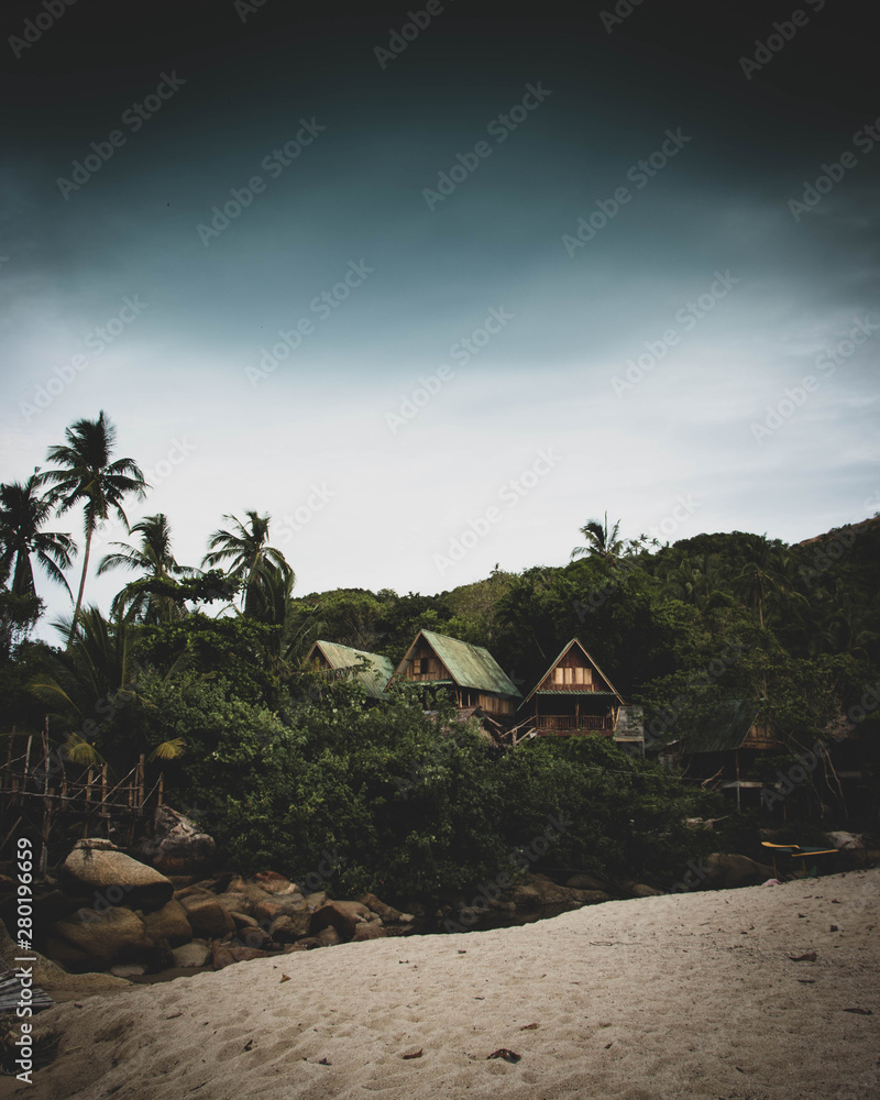 Naklejka premium Three Huts.