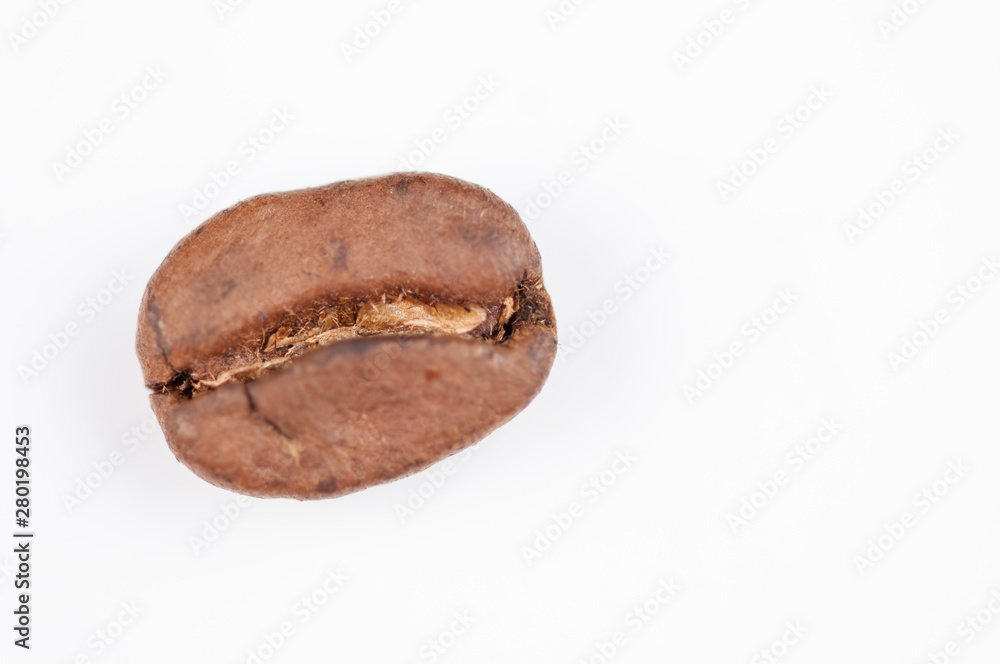 Coffee beans isolated on white background.Copy space Coffee beans isolated on white background.Copy space