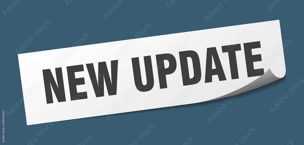 new update sticker. new update square isolated sign. new update