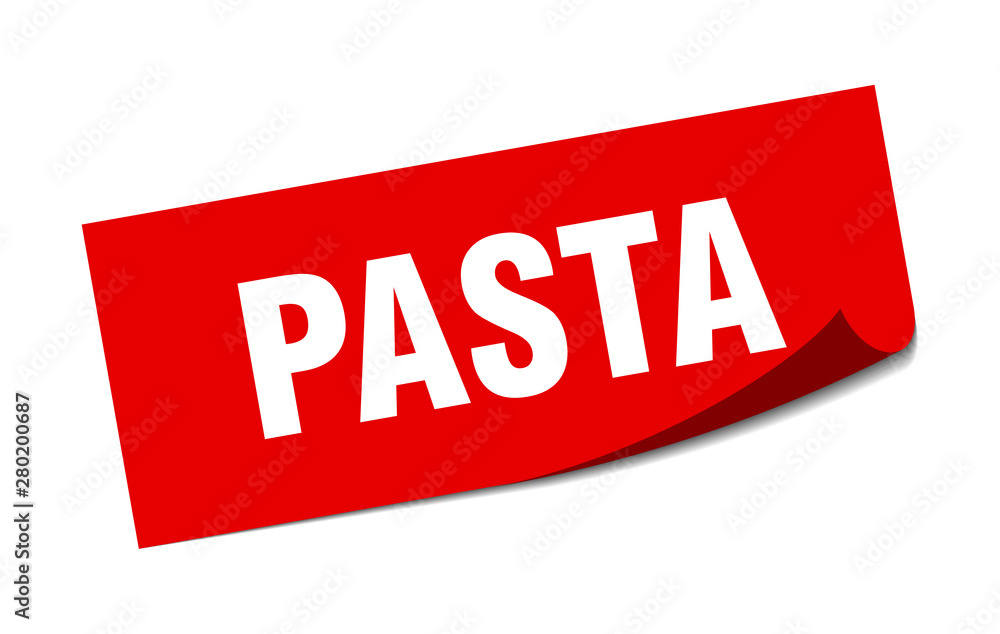 pasta sticker. pasta square isolated sign. pasta pasta sticker. pasta square isolated sign. pasta