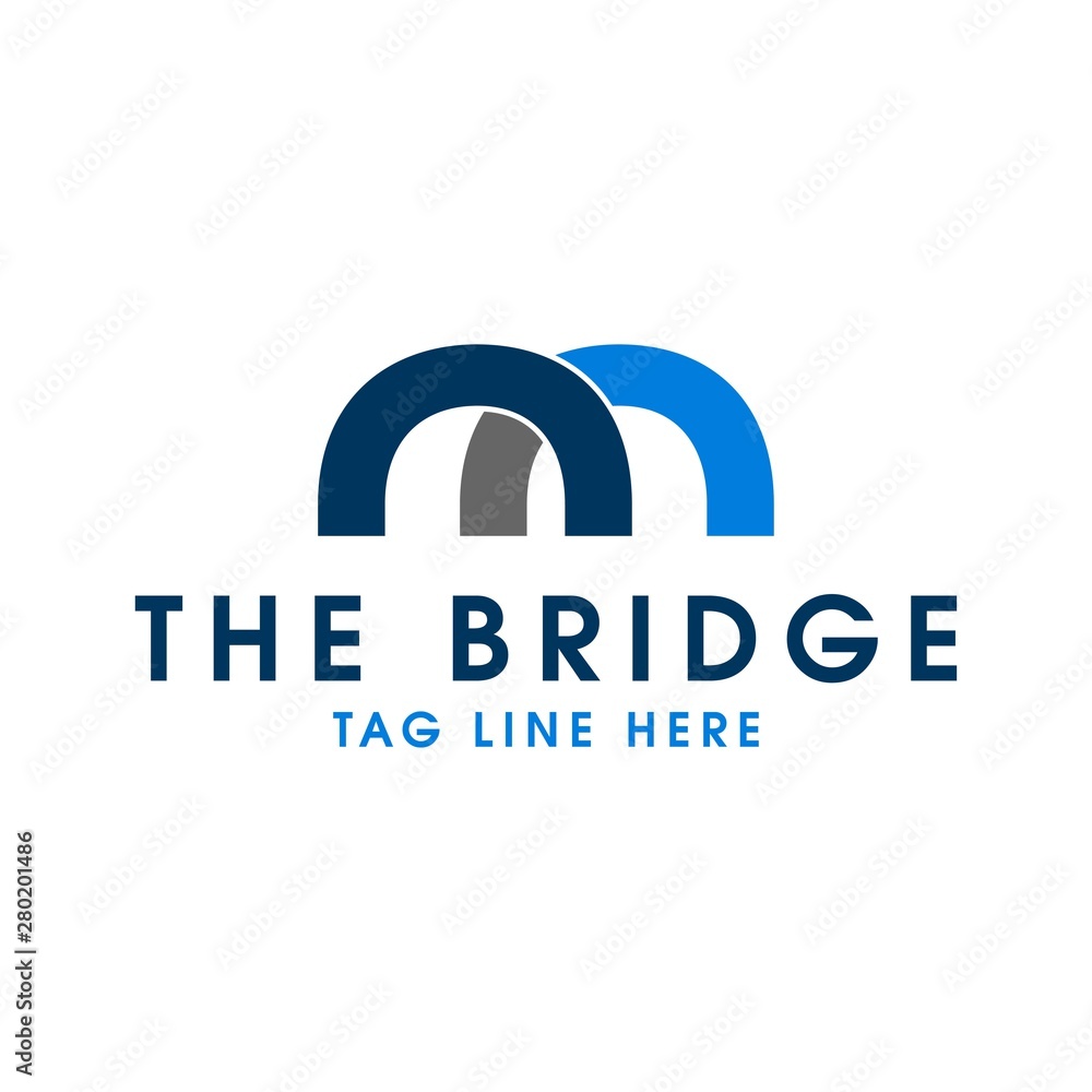 abstract bridge logo design vector abstract bridge logo design vector