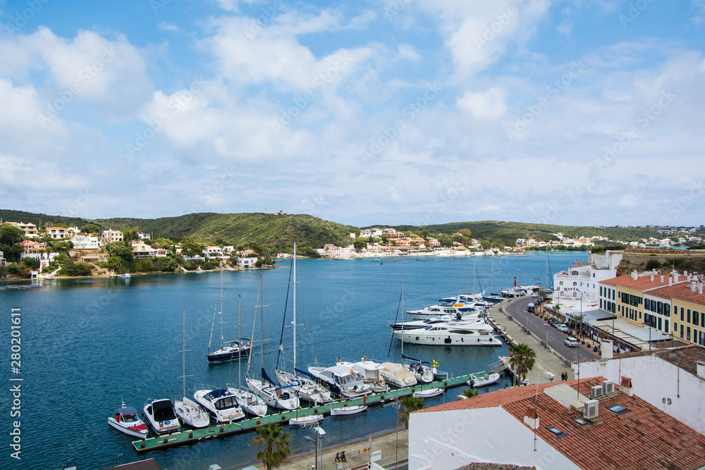 Mahon Harbour view photographed from above