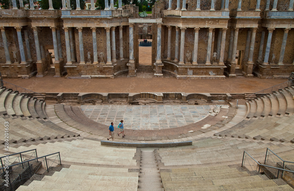 Fototapeta premium Teatro Romano de Mérida, Mérida, Badajoz, Extremadura, España