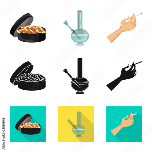 Isolated object of refuse and stop symbol. Collection of refuse and habit stock vector illustration.