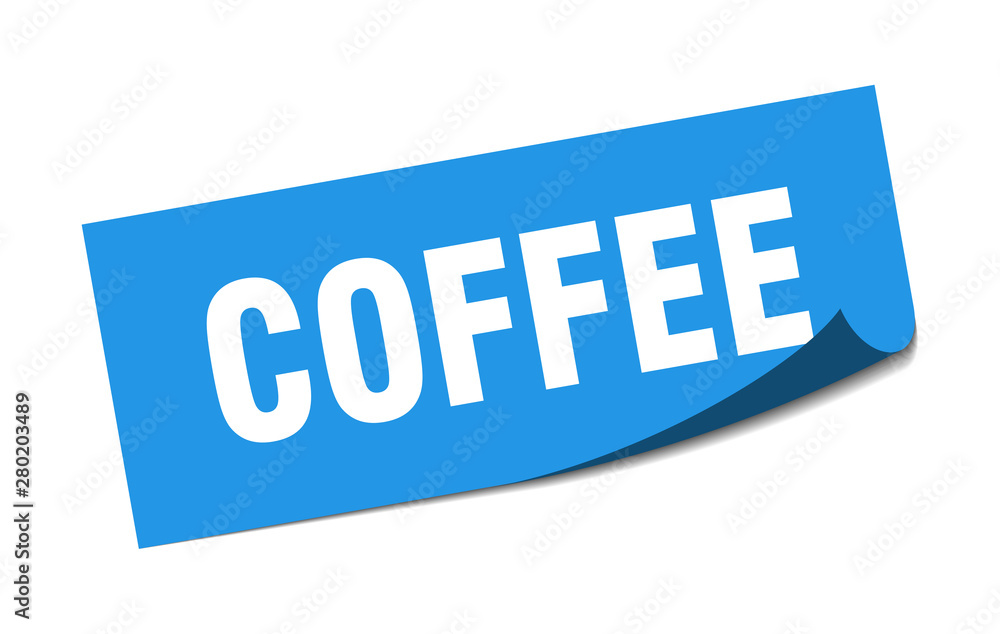 coffee sticker. coffee square isolated sign. coffee coffee sticker. coffee square isolated sign. coffee