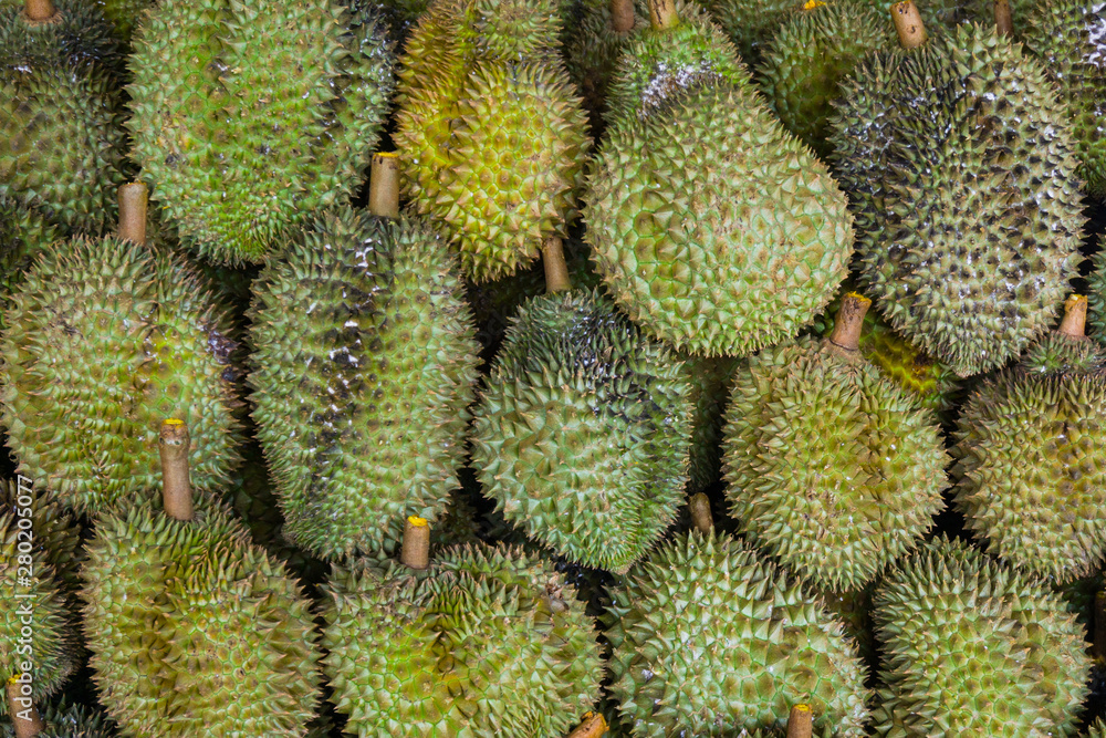 The Texture of Durian in the market The Texture of Durian in the market