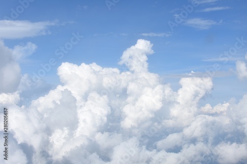 Background with cloudy sky in the atmosphere.