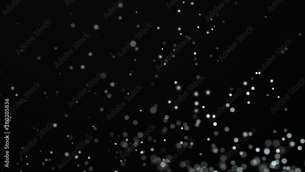 Dust particles. Abstract background of particles. Fantastic llustration. 3d rendering.