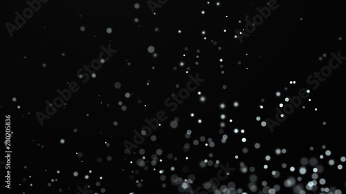 Dust particles. Abstract background of particles. Fantastic llustration. 3d rendering. © Olga