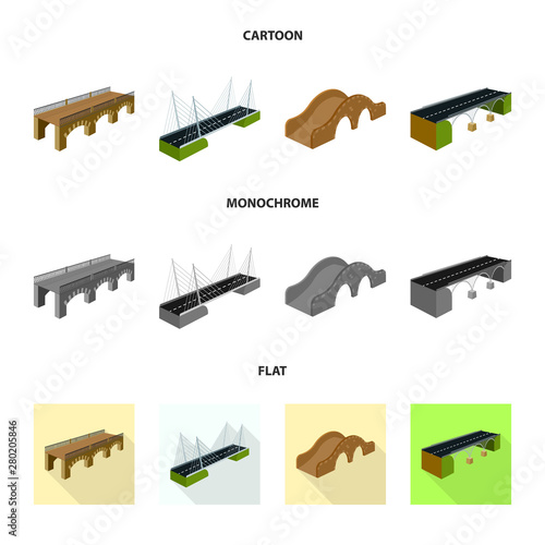 Isolated object of connection and design icon. Collection of connection and side stock symbol for web.