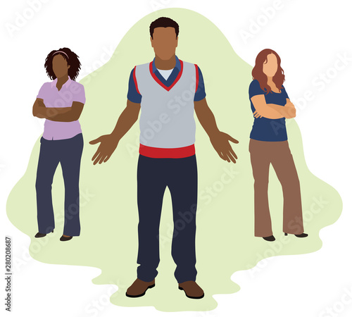 Black Man Choosing Between 2 Women