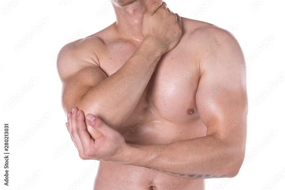Health and lifestyle. Sore joints. Athletic man. Health and lifestyle. Sore joints. Athletic man.