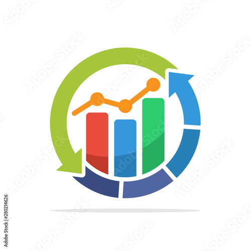 Illustration icon with the concept of business process management