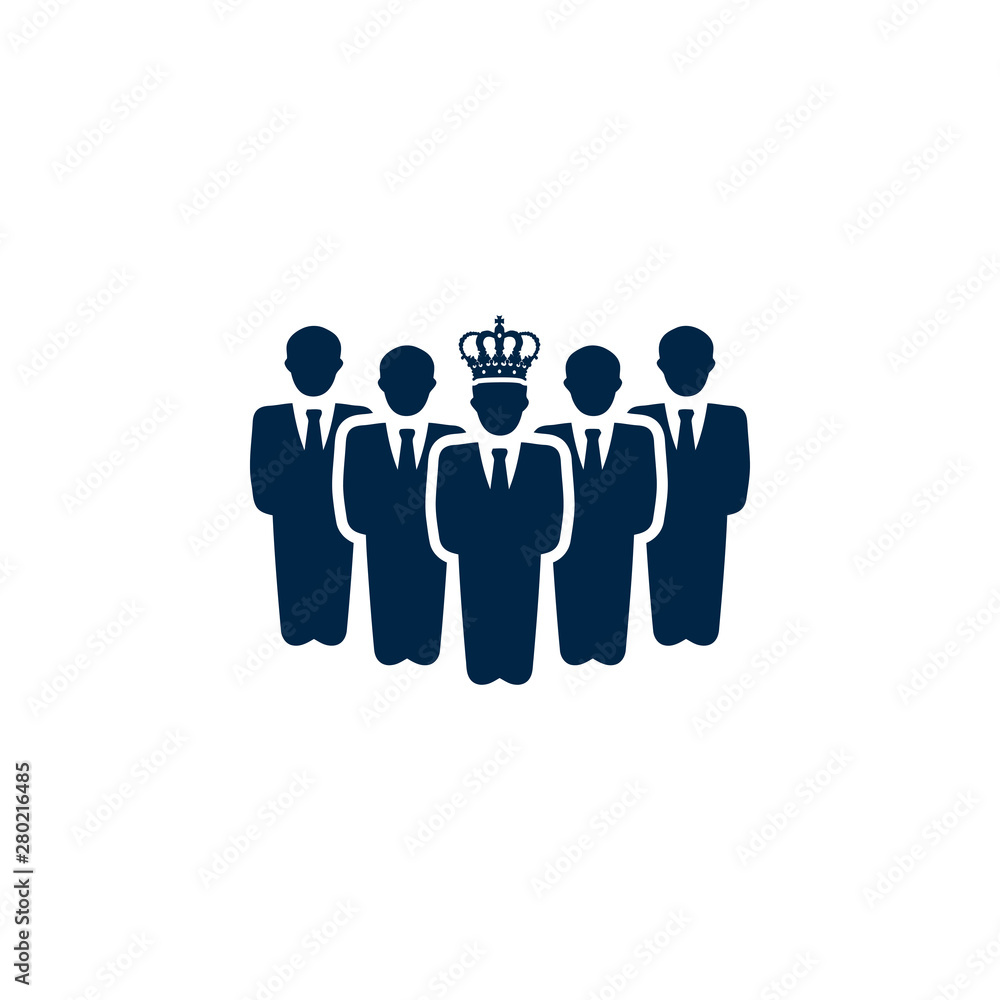 Award, business, performance, success, team, winner, crown on head icon