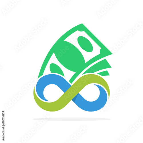 Illustration icon with the concept of sustainable financial management
