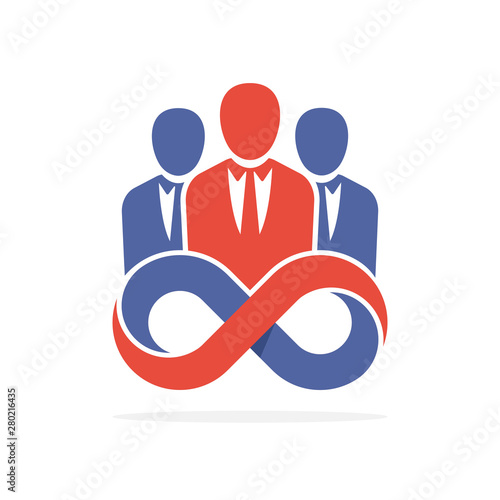 Illustration icon with the concept of sustainable employee management