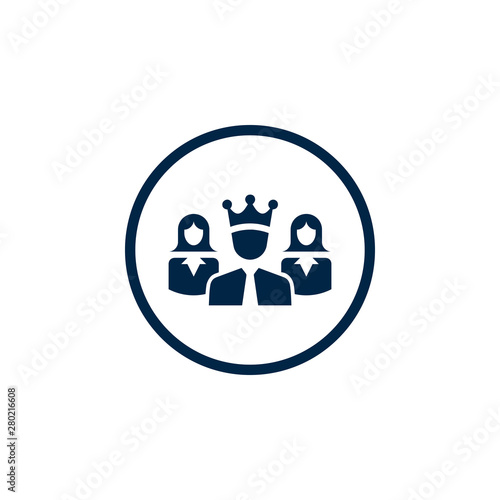 Award, business, performance, success, team, winner, crown on head icon