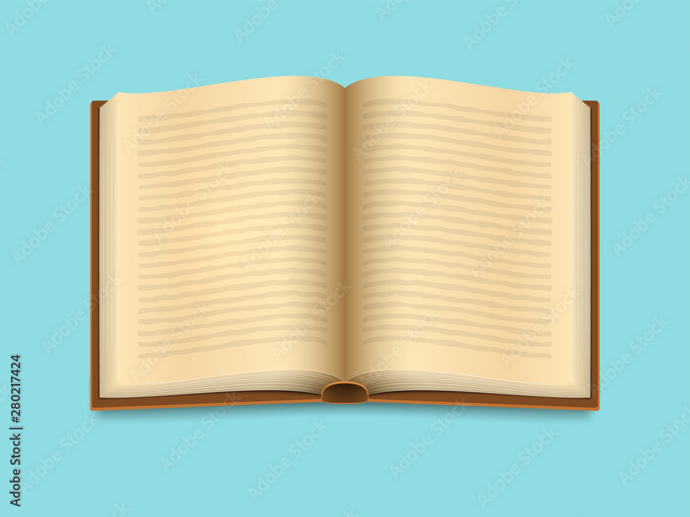 Empty open book. View from above. Vector illustration. Empty open book. View from above. Vector illustration.