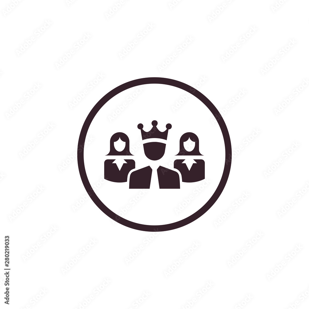 Award, business, performance, success, team, winner, crown on head icon