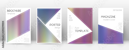 Flyer layout. Triangle ravishing template for Broc
