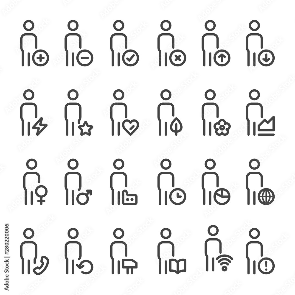 user and personal skill icon set,vector and illustration