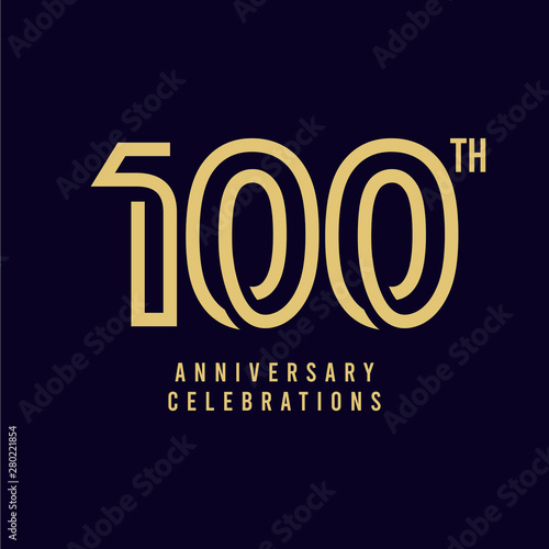 100 Th Anniversary Celebration Vector Template Design Illustration