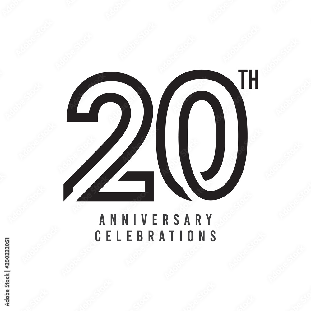 20 Th Anniversary Celebration Vector Template Design Illustration 20 Th Anniversary Celebration Vector Template Design Illustration