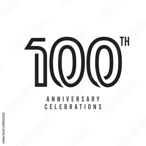 100 Th Anniversary Celebration Vector Template Design Illustration photo