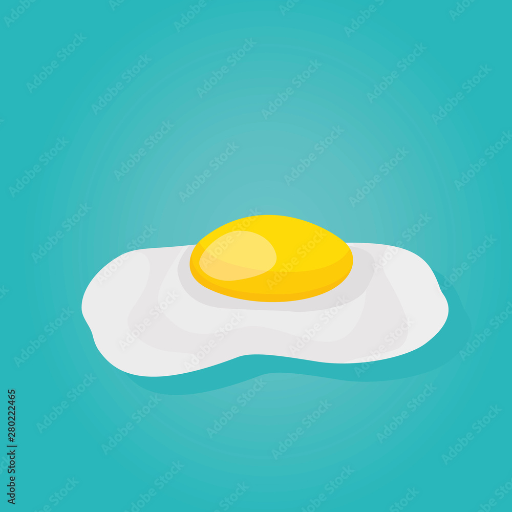 Modern vector illustration of scrambled egg Modern vector illustration of scrambled egg