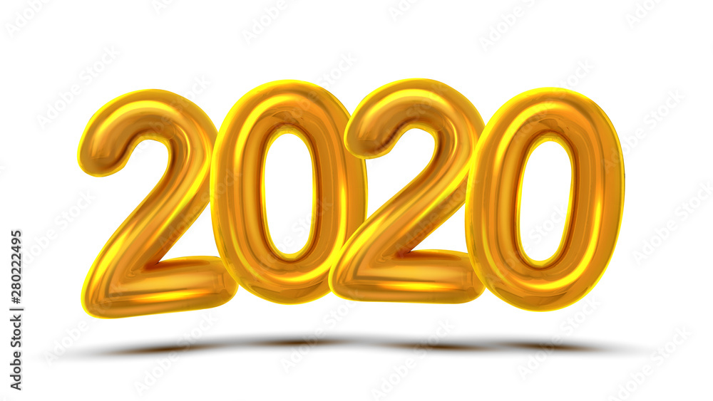 2020 Number New Year Celebration Flyer Vector. Golden Air Blown Two Thousand Twenty 2020 White Background. Happy Holiday Shiny Typography Banner Realistic 3d Illustration 2020 Number New Year Celebration Flyer Vector. Golden Air Blown Two Thousand Twenty 2020 White Background. Happy Holiday Shiny Typography Banner Realistic 3d Illustration