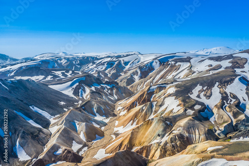 Landmannalaugar National Park - Iceland.Picture made by drone from above.