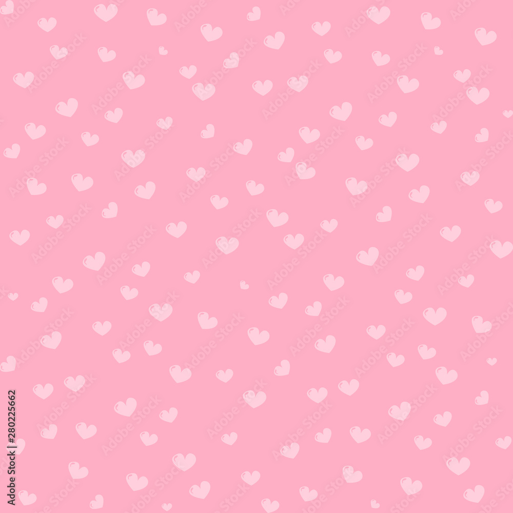 Vector romantic pattern. Hearts print. Pink background Vector romantic pattern. Hearts print. Pink background