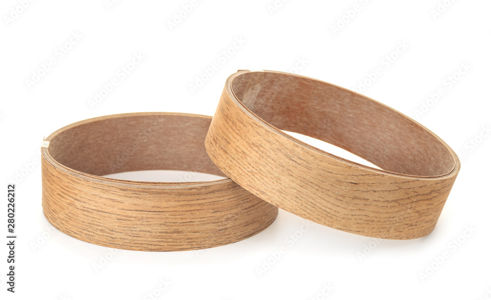 Two rolls of decorative wood molding trims Two rolls of decorative wood molding trims