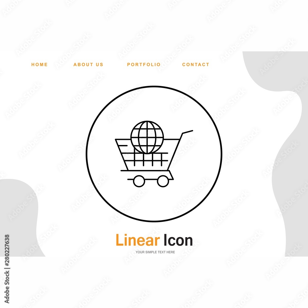 World shopping icon for your project World shopping icon for your project