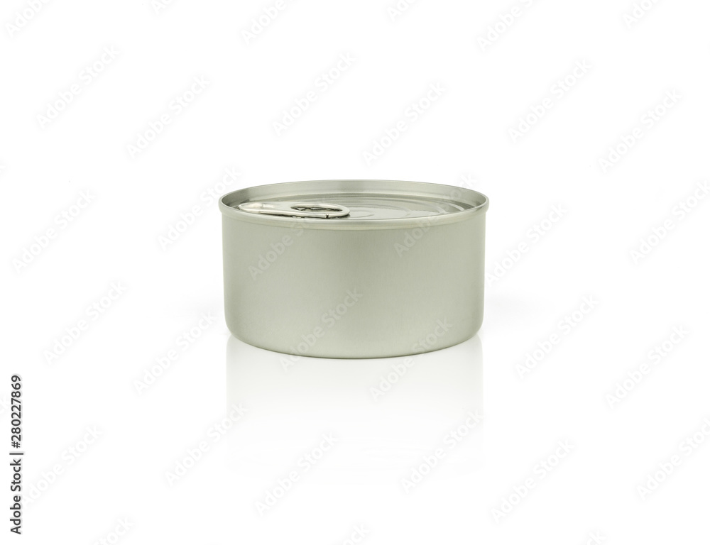 metal tin can with soft shadow metal tin can with soft shadow
