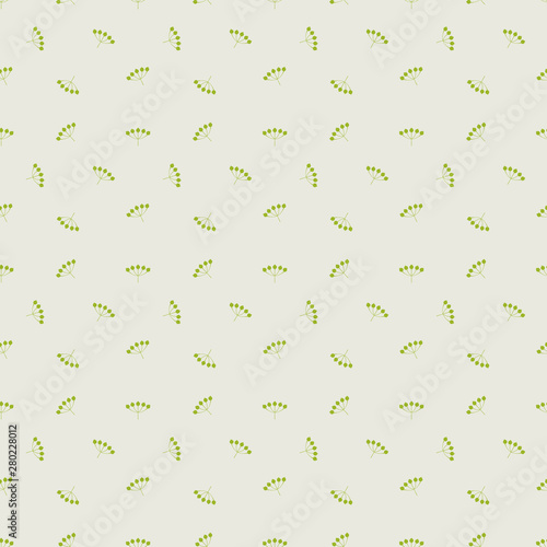 Floral seamless pattern with berries. Simple minimalistic background.