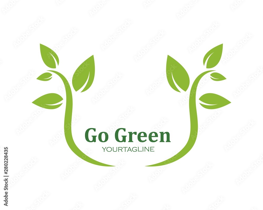 green leaf ecology nature element vector icon of go green green leaf ecology nature element vector icon of go green