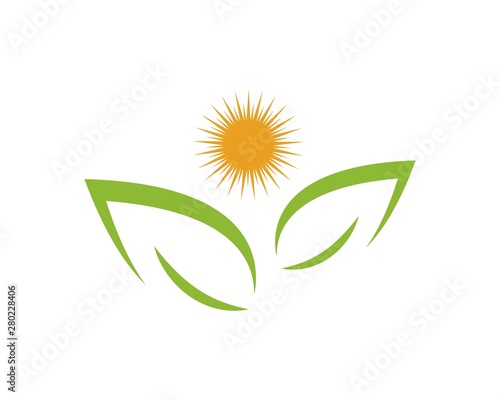 green leaf ecology nature element vector icon of go green