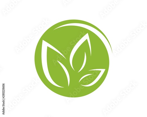 green leaf ecology nature element vector icon of go green