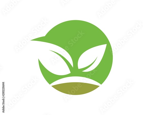 green leaf ecology nature element vector icon of go green