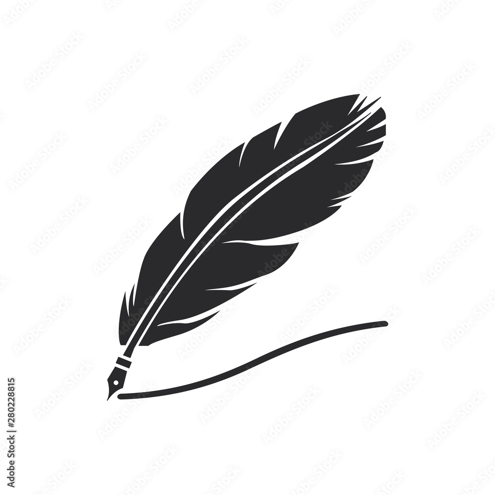 Quill vector icon in modern style for web site and mobile app Quill vector icon in modern style for web site and mobile app