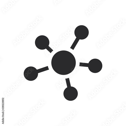 Centralized structure vector icon in modern style for web site and mobile app
