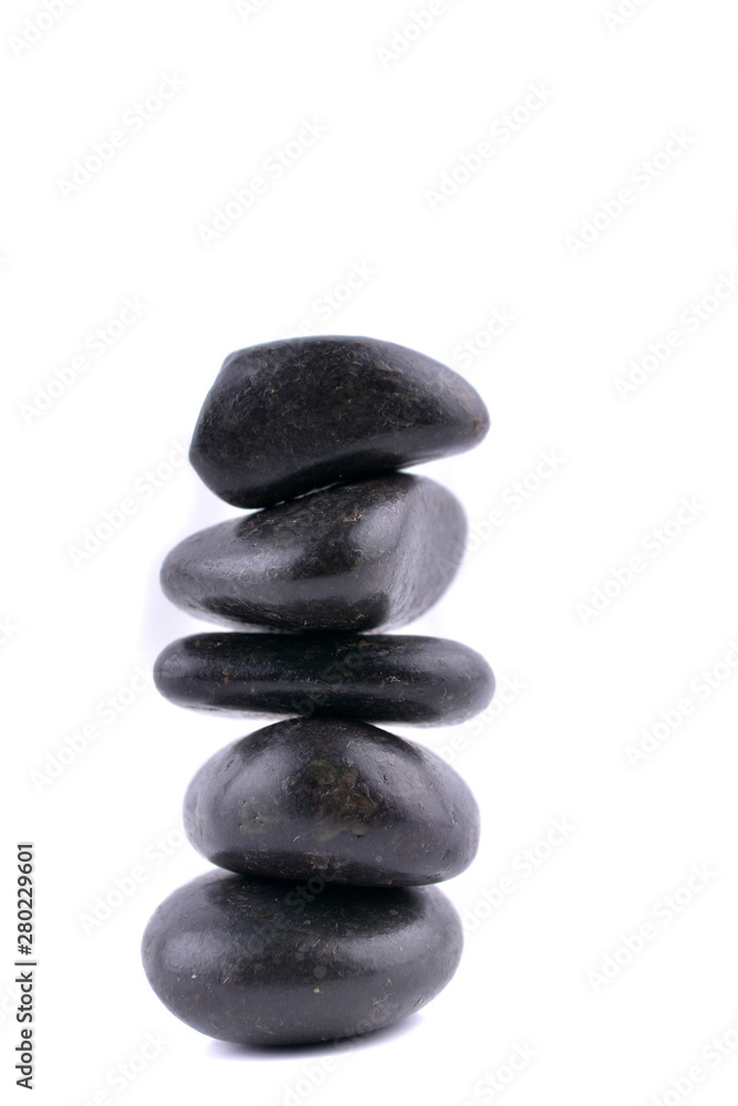 Zen stones balance concept isolated on white Zen stones balance concept isolated on white