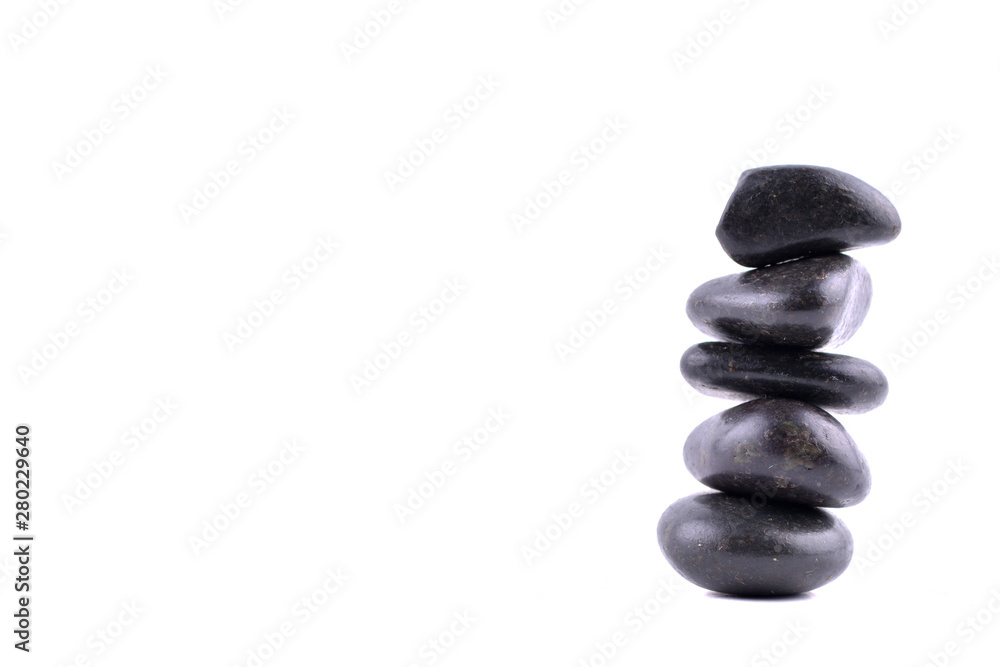 Zen stones balance concept isolated on white Zen stones balance concept isolated on white